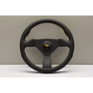 Personal Grinta Leather Steering Wheel 330mm - yellow stitch