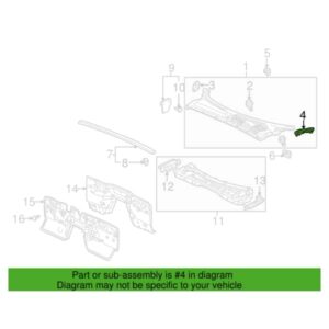 Honda OEM Cowl Hood Hinge Seal - Left