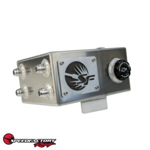 SpeedFactory Racing - Catch Can Angled Battery Delete w Overflow for Right Hand Drive Vehicles