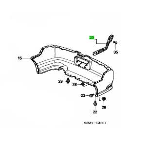 Honda OEM - Honda Integra DC5 05-06 Right Rear Bumper Side Spacer