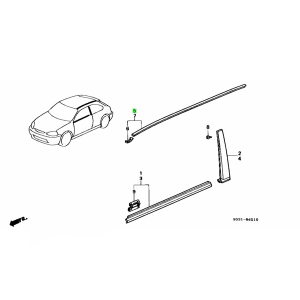 Honda OEM - Honda Civic EK Roof Molding - Right