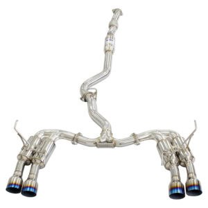 Invidia R400 Cat Back Exhaust w/Ti Straight Cut Tips - Subaru WRX/STI 11-21