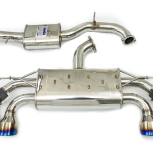 Invidia Q300 Valved Catback Exhaust w/Round Ti Rolled Tips - VW Golf R Mk7.5