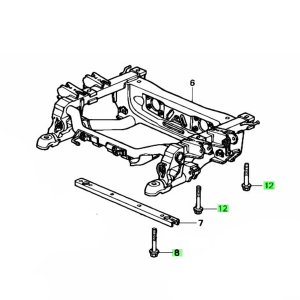 Honda OEM - S2000 Rear Subframe Bolt Kit (6 PC)