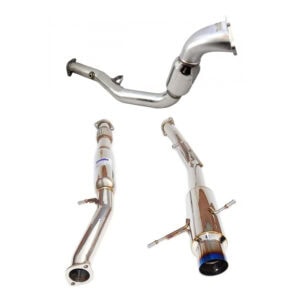 Invidia N1 Turbo Back Exhaust Resonated w/Catted Down Pipe, Ti Tip - Subaru WRX/STI GD 01-07