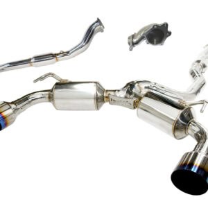 Invidia Dual N1 Turbo Back Exhaust w/PSR O2 Outlet, Ti Tips - Mitsubishi EVO X