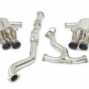 Invidia Q300 Turbo Back Exhaust w/Ti Straight Cut Tips - Subaru WRX 11-14/STI 11-20