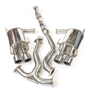 Invidia Q300 Turbo Back Exhaust w/SS Rolled Tips - Subaru WRX 11-14/STI 11-21